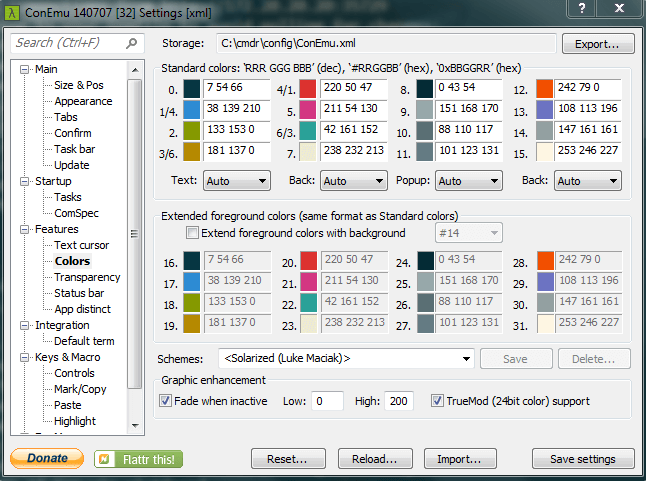Solarized for Cmder